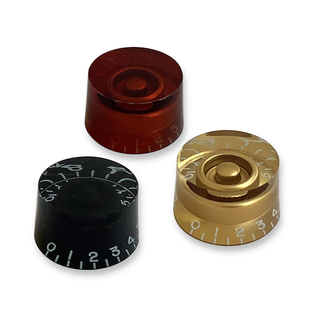 Gibson Style Extra Tall Vintage 50’s Speed Knobs – Black, Gold or Amber Set of 4