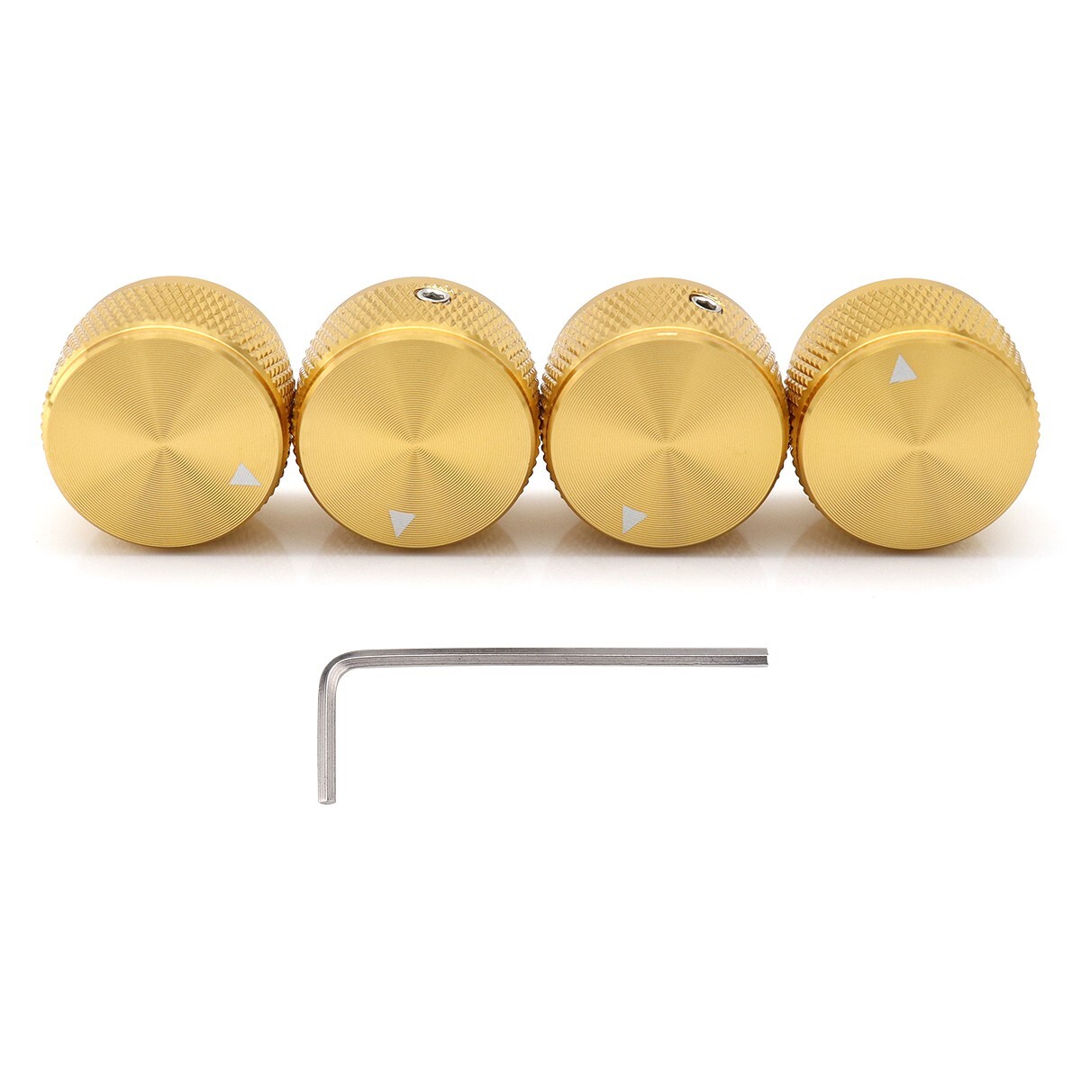 4Pcs Aluminum Alloy Guitar Knob Electronic Control Pot Volume Audio Knob Gold