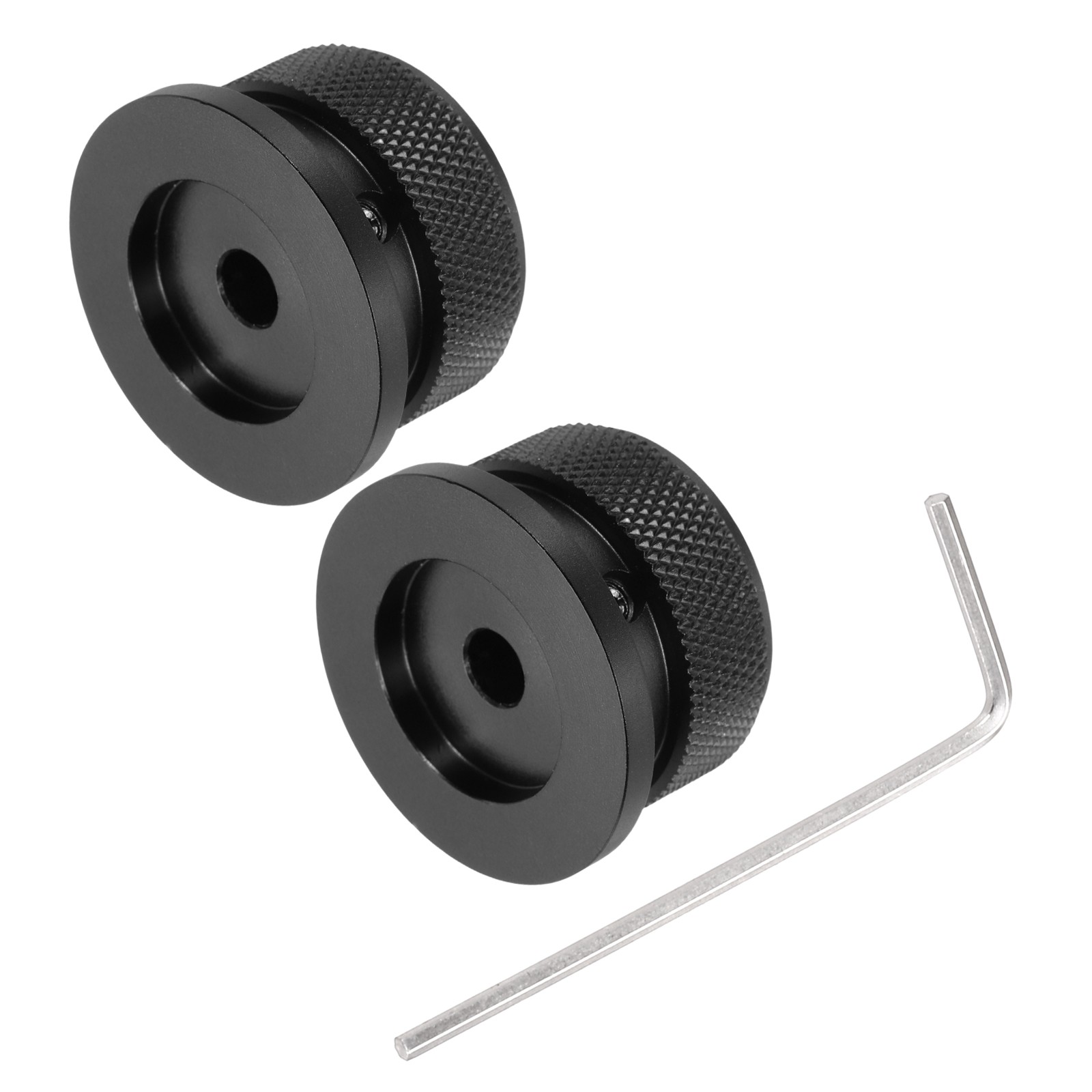 2PCS Guitar Knobs Metal, Volume Tone Knobs 1/4″ x 1 3/8″ x 0.8″, Black