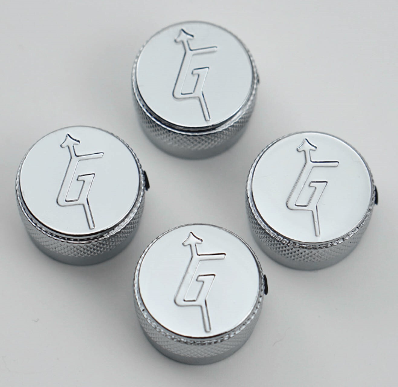 4×Guitar Knob G Arrow Speed Control knobs Stainless Steel Fit Gret-ch Guitar