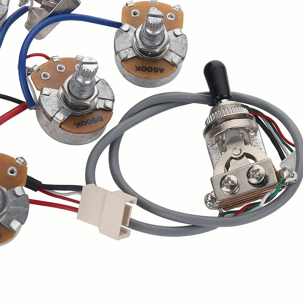 Guitar Pre-wired Circuit Assembly Guitar Electronic Circuit Kit 2V2T 500K