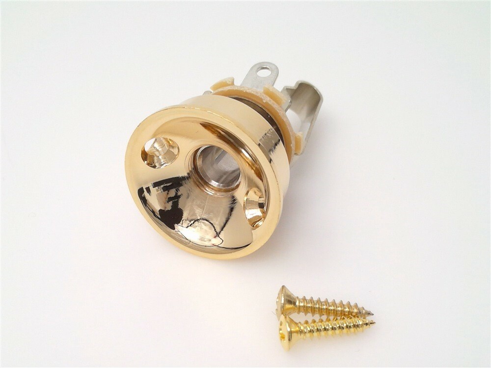 True Custom Shop® Modern METRIC Gold Socket Jack Plate & Jack for Fender Tele