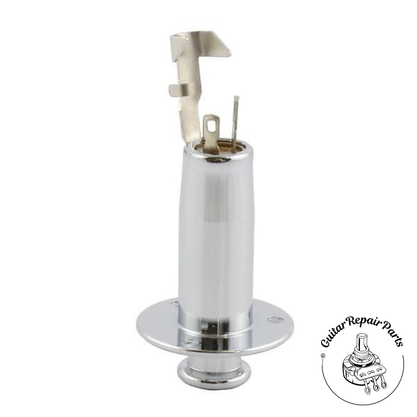 Acoustic Endpin Jack, Stereo, 3-Hole Screw Mount – Chrome