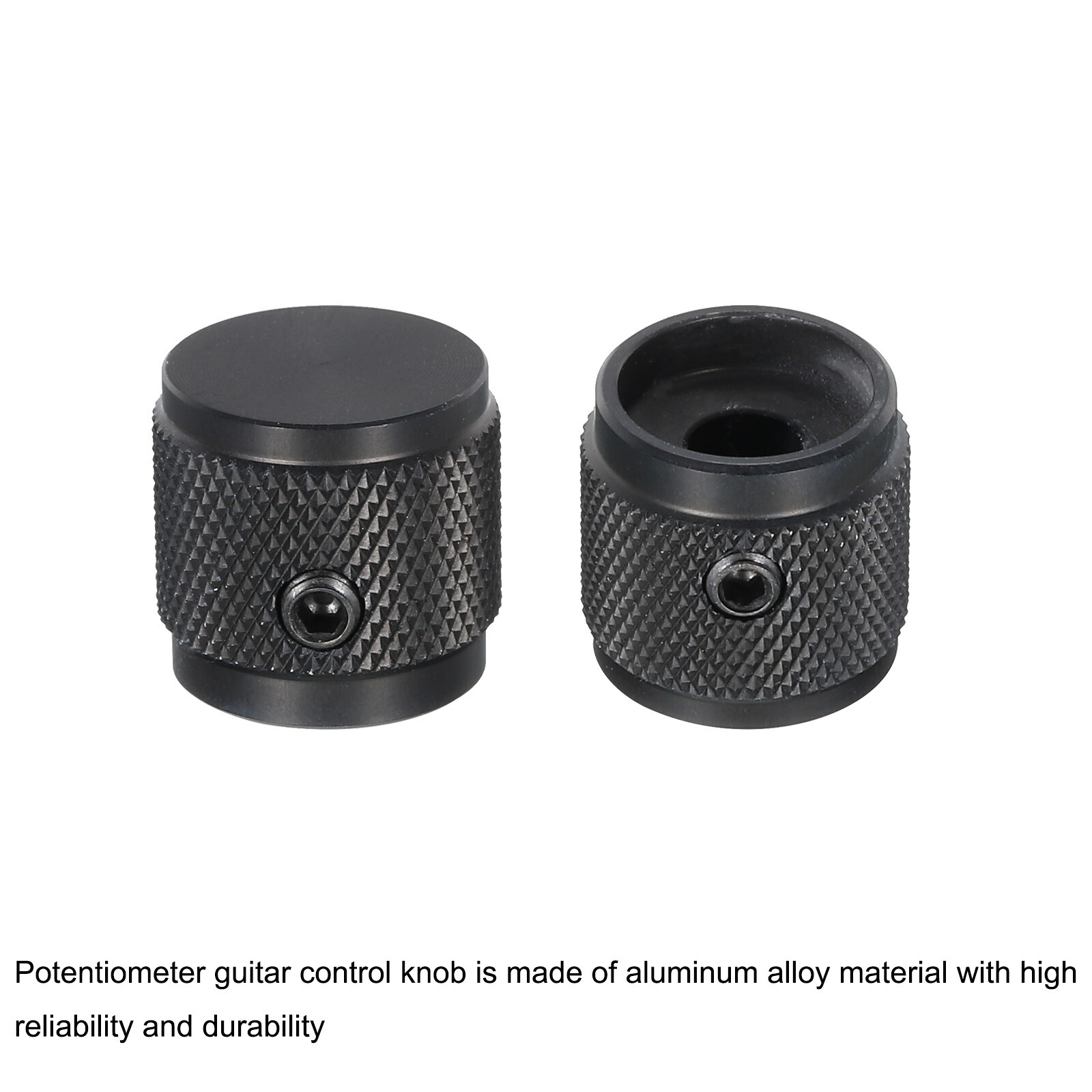 4PCS Aluminium Potentiometer Knobs Control Knob 17mm for Guitar Amplifier Black