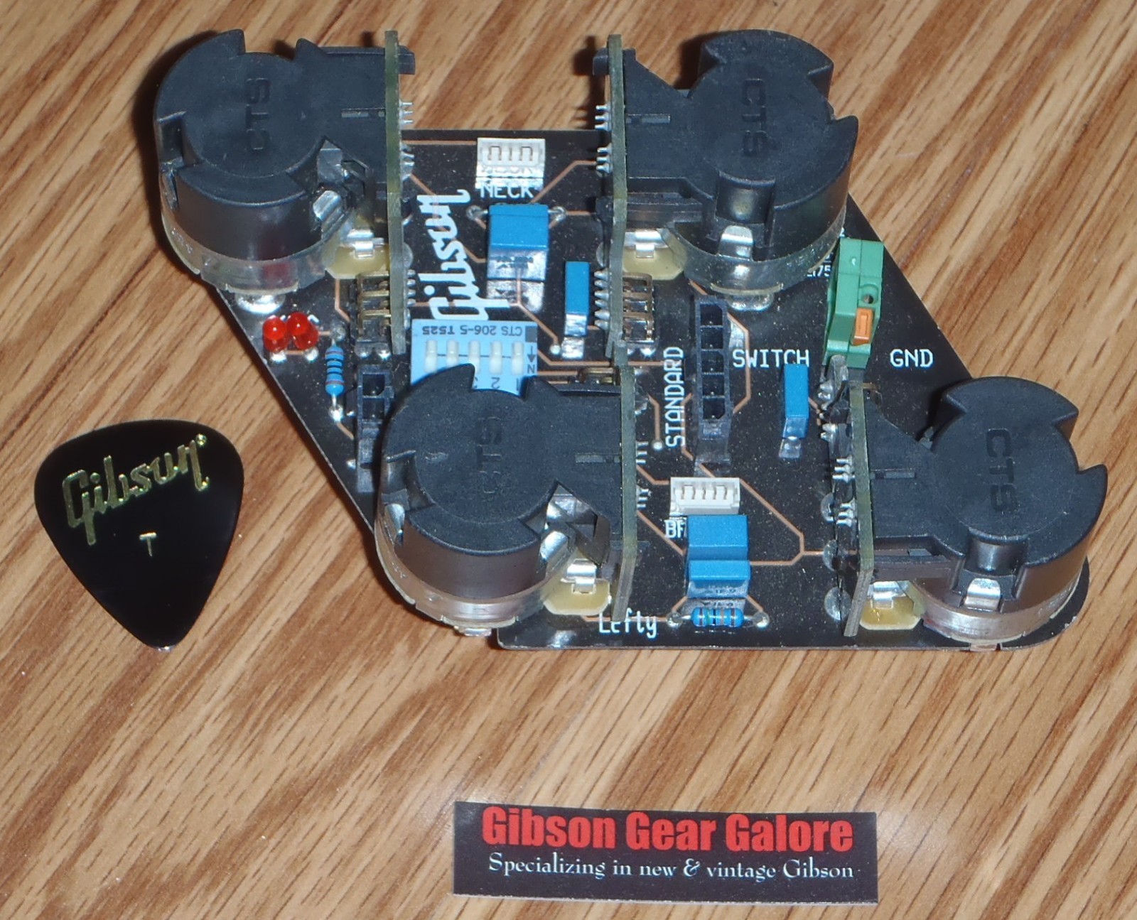 Gibson Les Paul Pot Control Board Lefty Standard Dip Guitar Parts Quick Connect