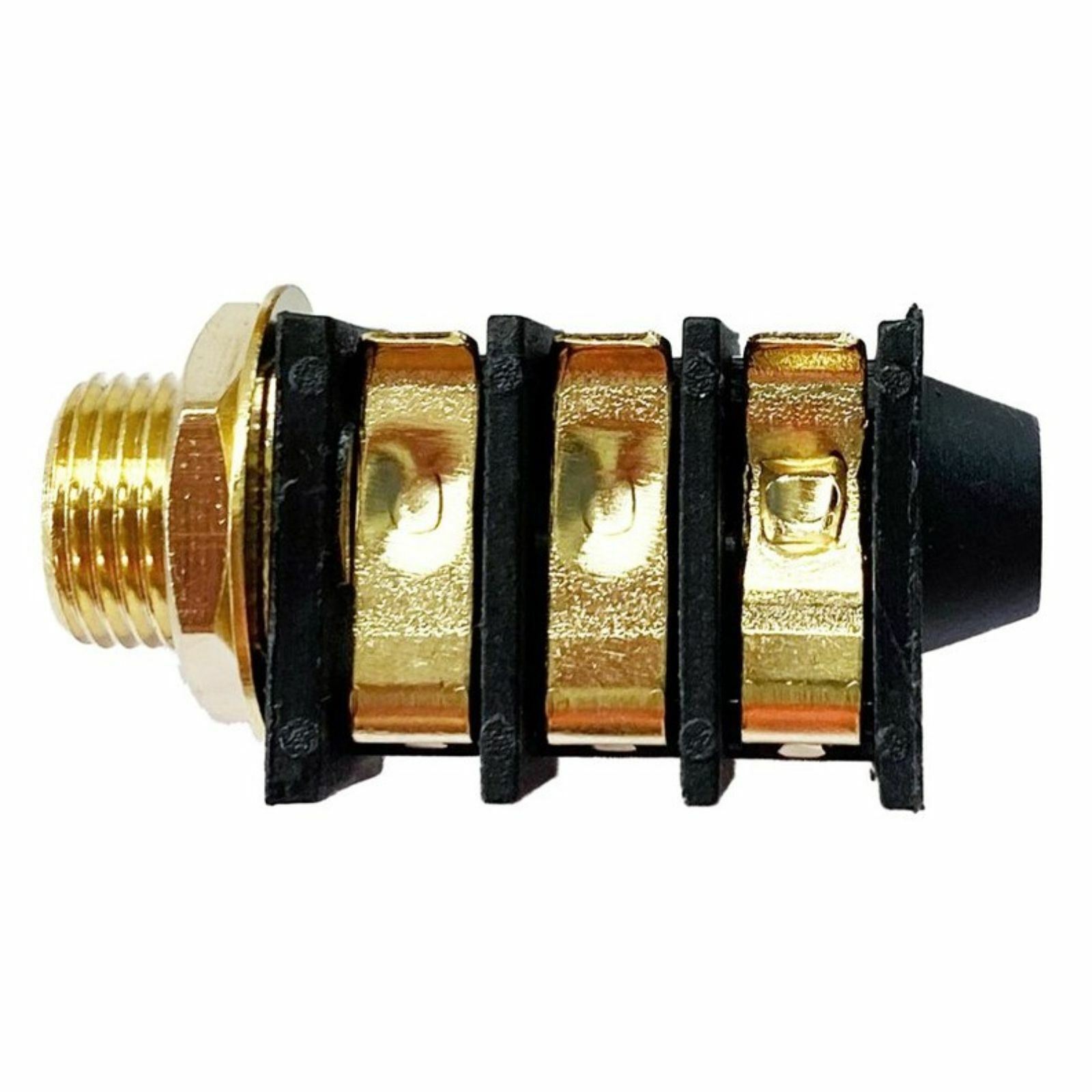 Pure Tone PTT6G Mono/Stereo 1/4″ Panel Mount Jack, Non-Shunting