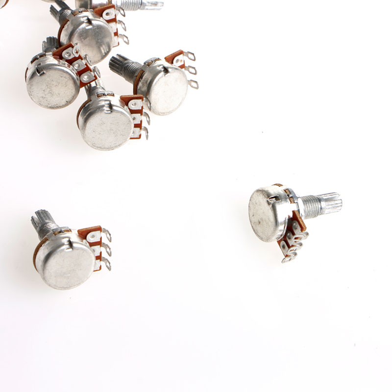 A100K Potentiometer Splined Pot Electric Guitar Bass Effect Amp Tone Volume 15mm