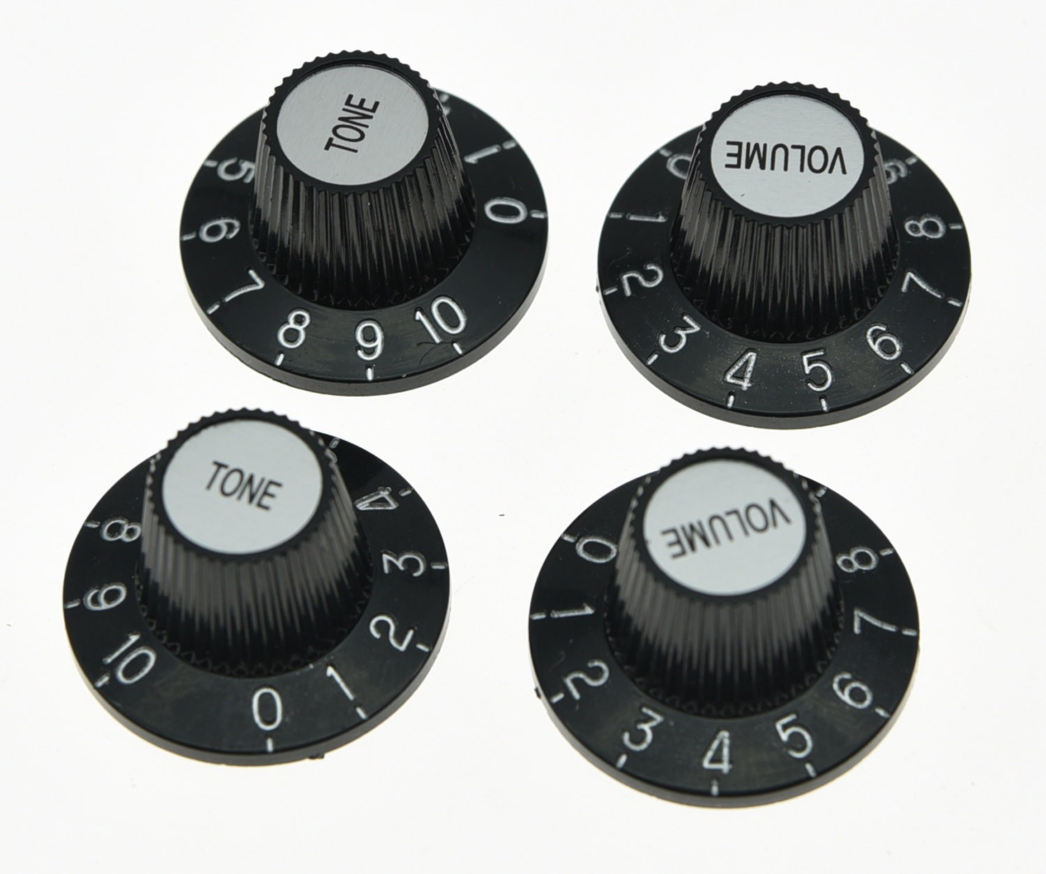 KAISH 4x Metric 18 Splines Guitar Witch Hat Knobs for Les Paul Epiphone SG