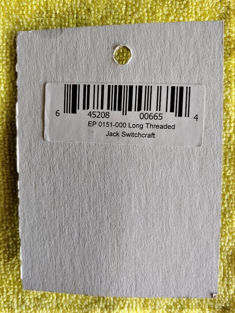 All Parts EP-0151-000 Switchcraft® Mono Long Threaded Jack