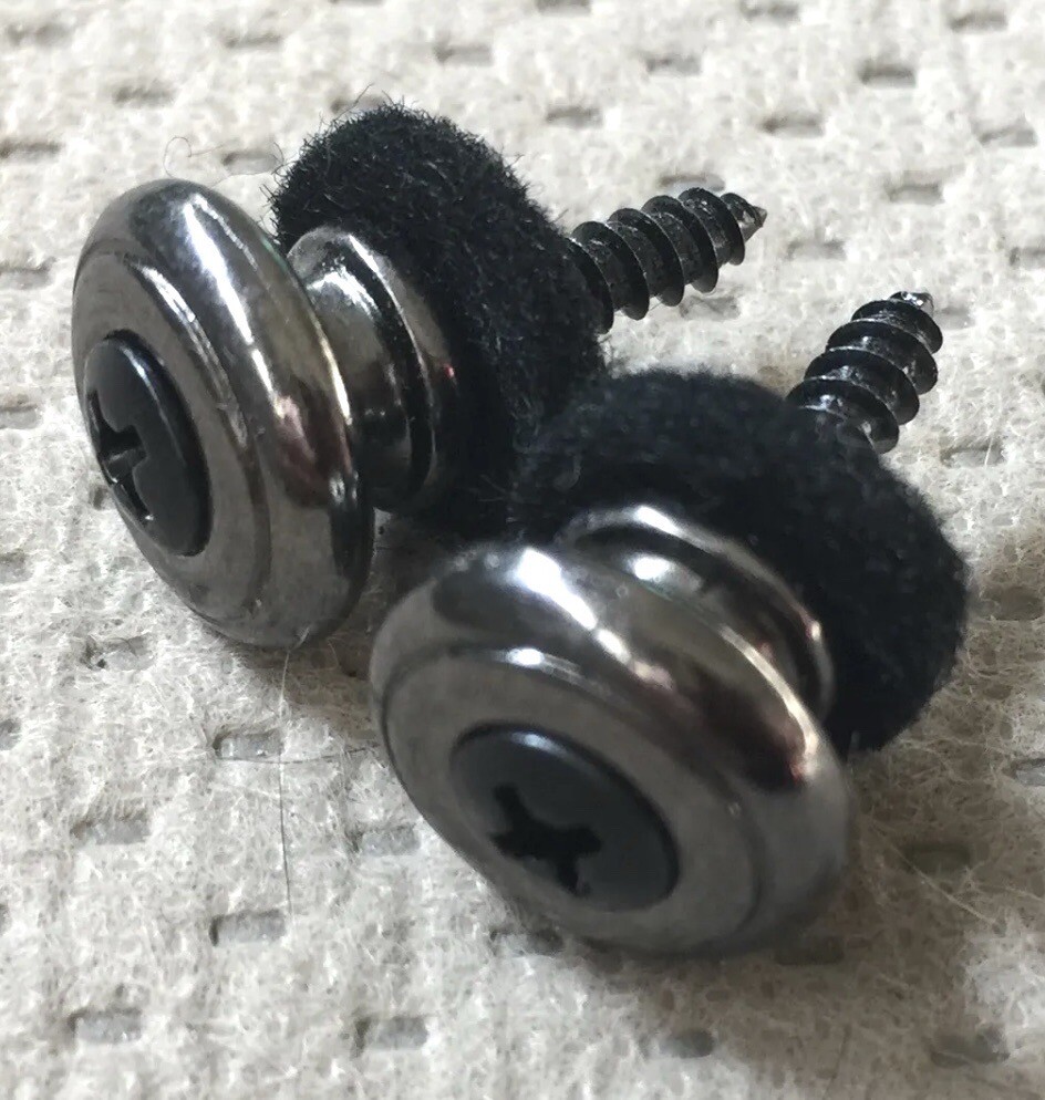 Peavey Electric Guitar Original Cosmo Black Chrome Strap Buttons