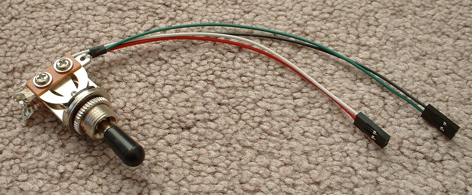 SOLDERLESS Wiring CHROME 3-WAY TOGGLE SWITCH short wire quick connect for emg