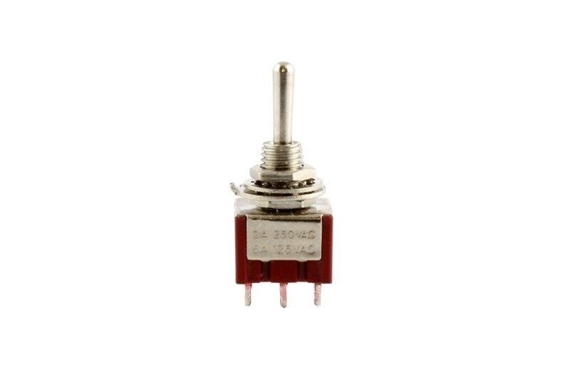NEW – On-On-On DPDT Round Bat Mini Switch – CHROME