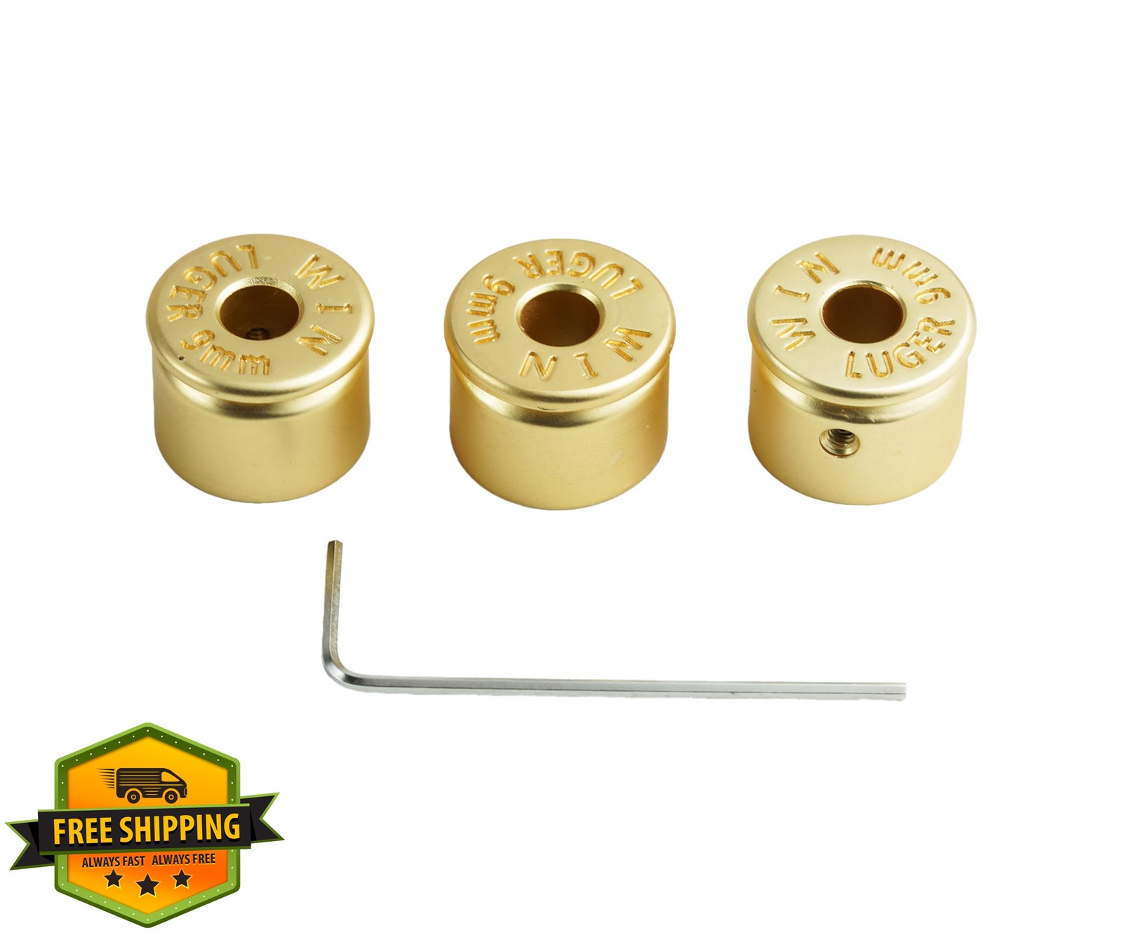 Guyker 6mm Gold Zinc Alloy Dome Knobs 3pcs