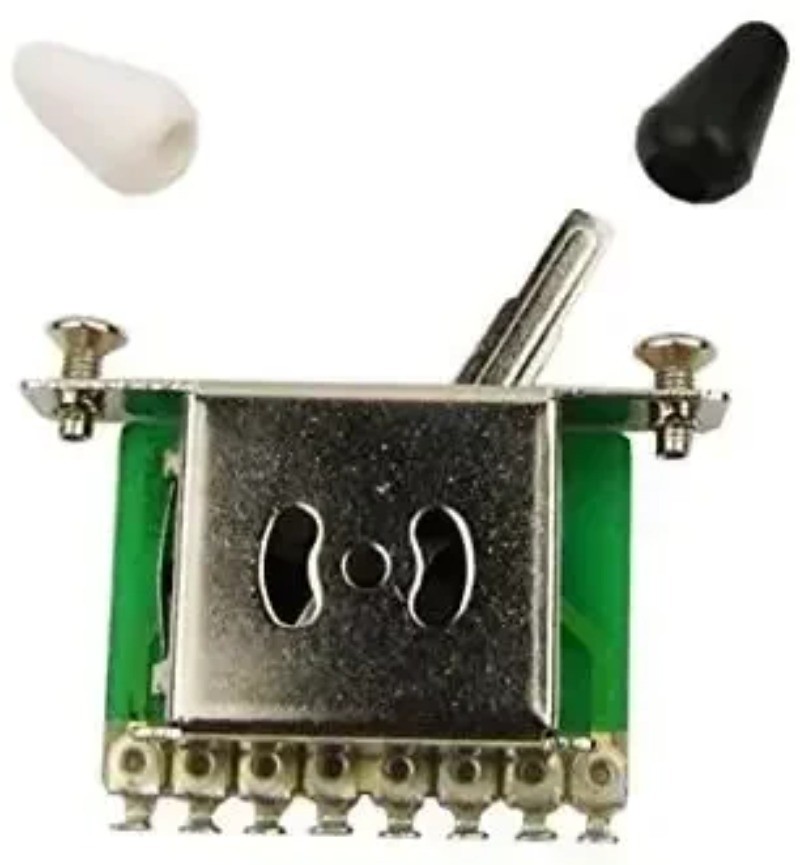 Electric guitar with five pickup selector toggle switch (black body)