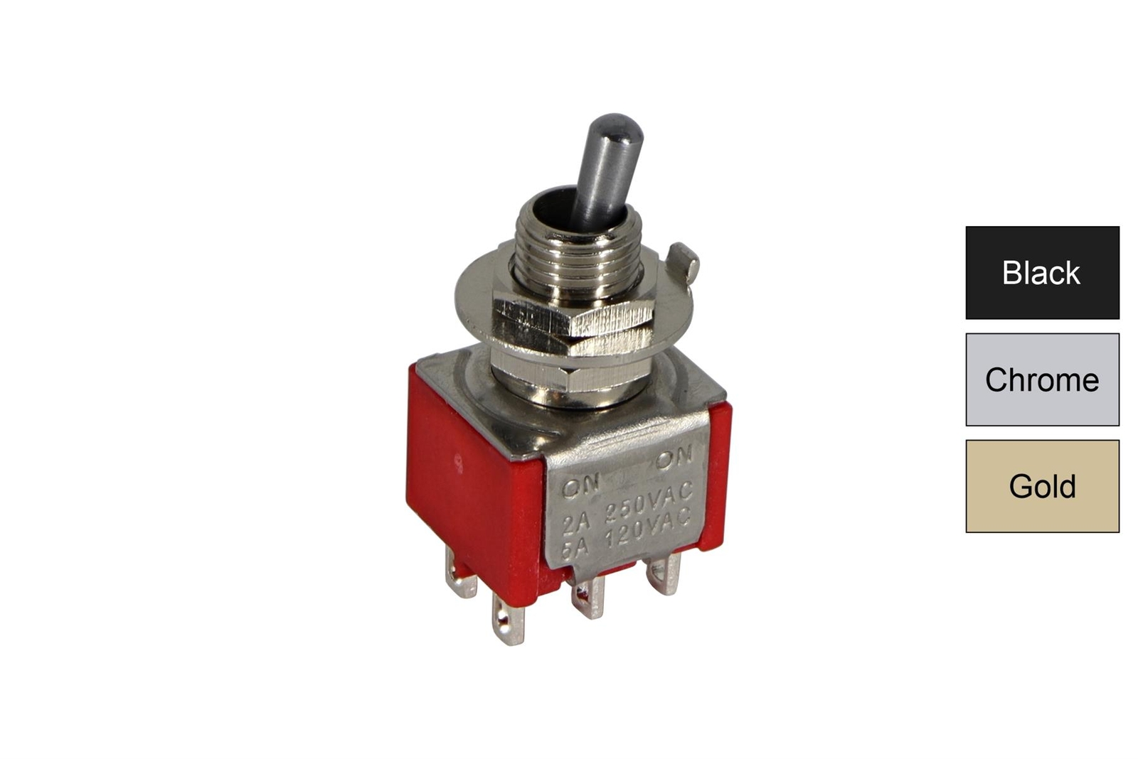 Mini Short Round Lever Toggle Switch 2-way On-On for guitars