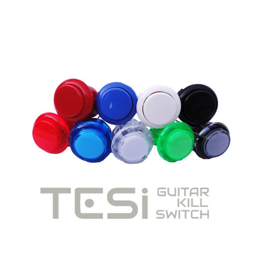 Tesi DITO Snap-in 24MM Guitar Arcade Button Kill Switch Clear