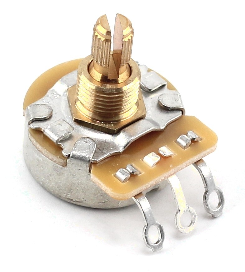 (3) CTS 250K SHORT SPLIT Shaft Potentiometers + Orange Drop 047uf/400v Capacitor