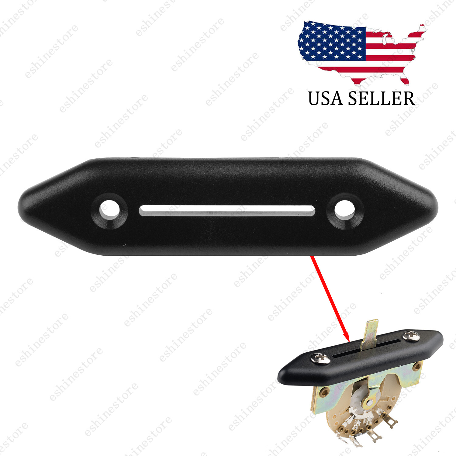 3-Way/5-Way Guitar Switch Plate Cover Replacement for Electric Guitar – Black