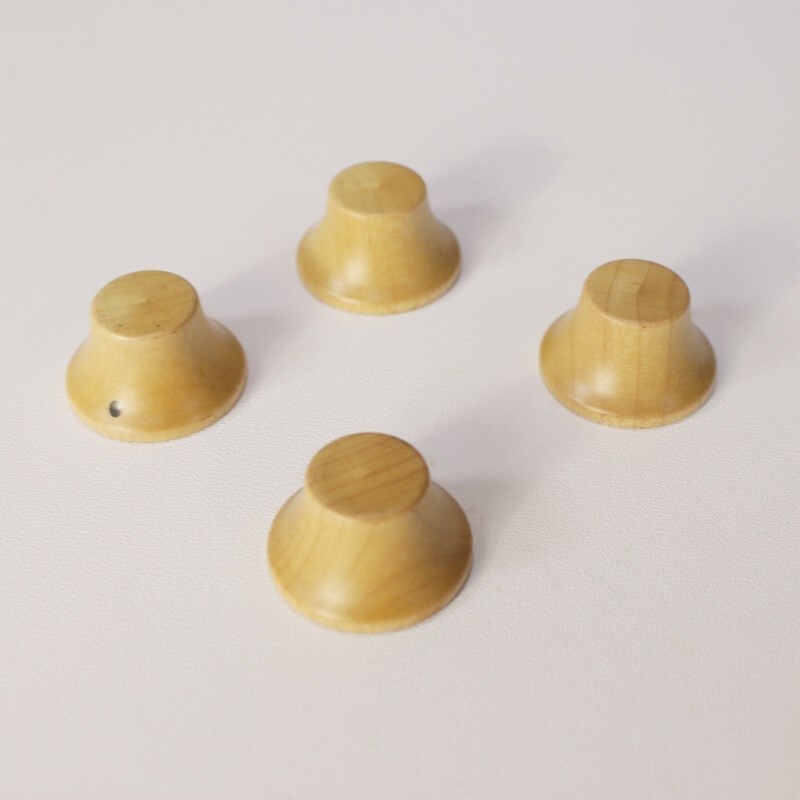 Maple Wood Bell Guitar Knobs for Les Paul Tone Or Volume – Metric Set (4)