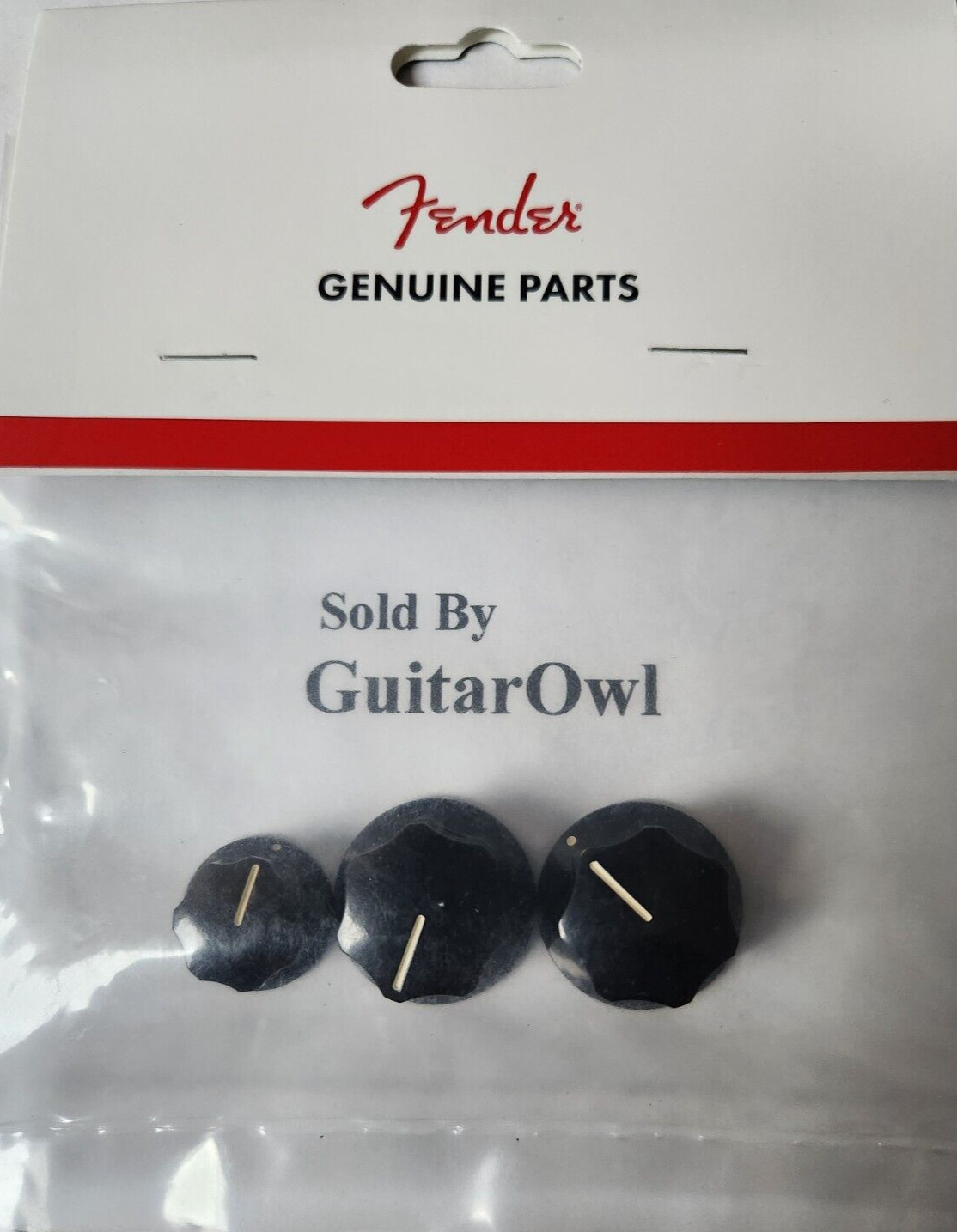Fender Black Jazz Bass Guitar Skirted Control Knobs 0991370000 FREE SHIPPING