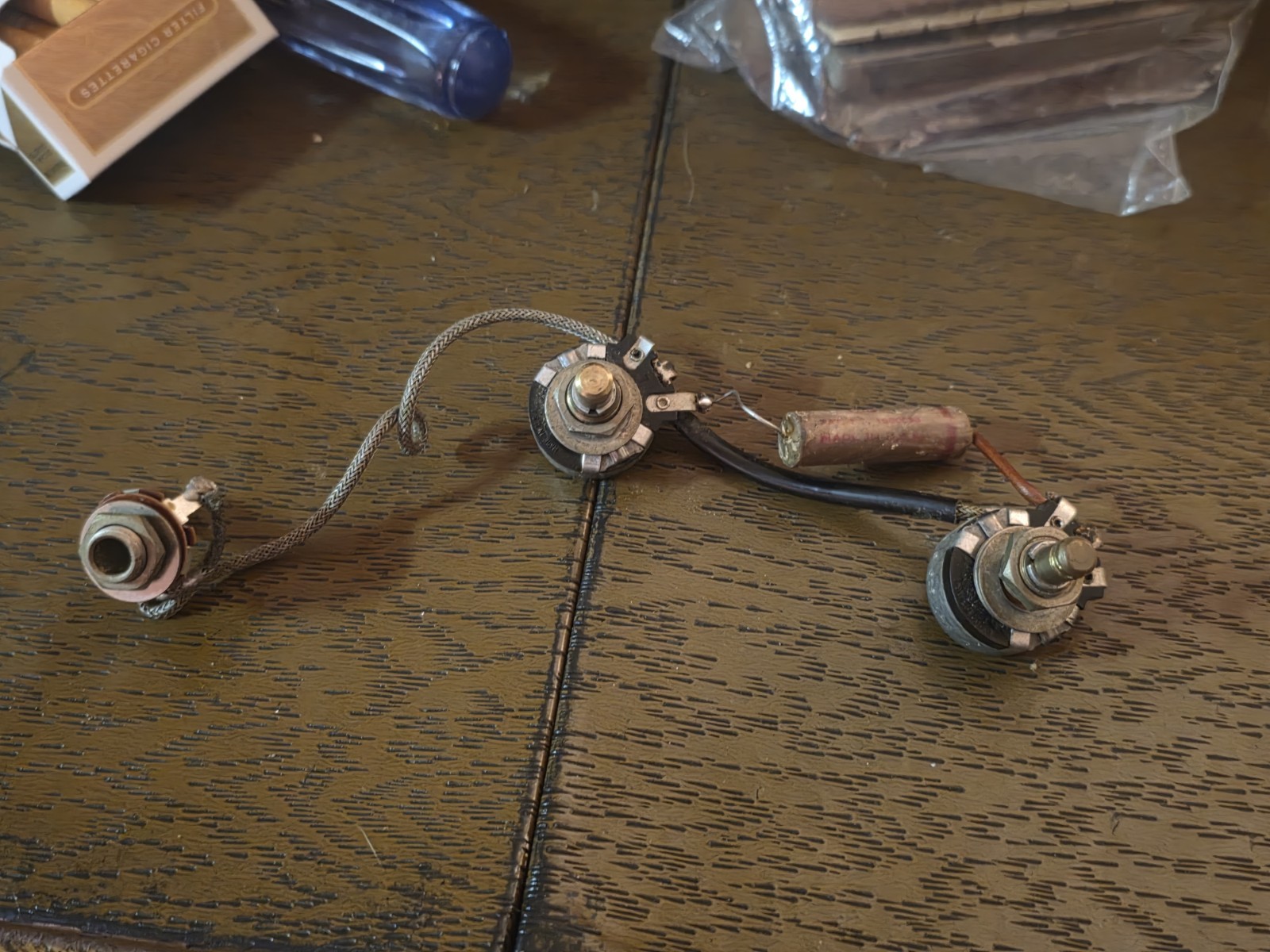 Gibson Single Pickup Wiring Harness IRC Pots Grey Tiger 1951