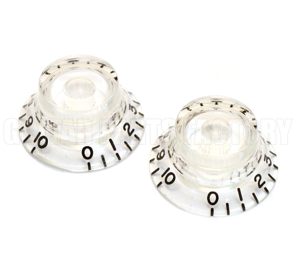 PK-0140-031 (2) Clear Bell Knob Numbered 0-10 Most USA Made Guitars