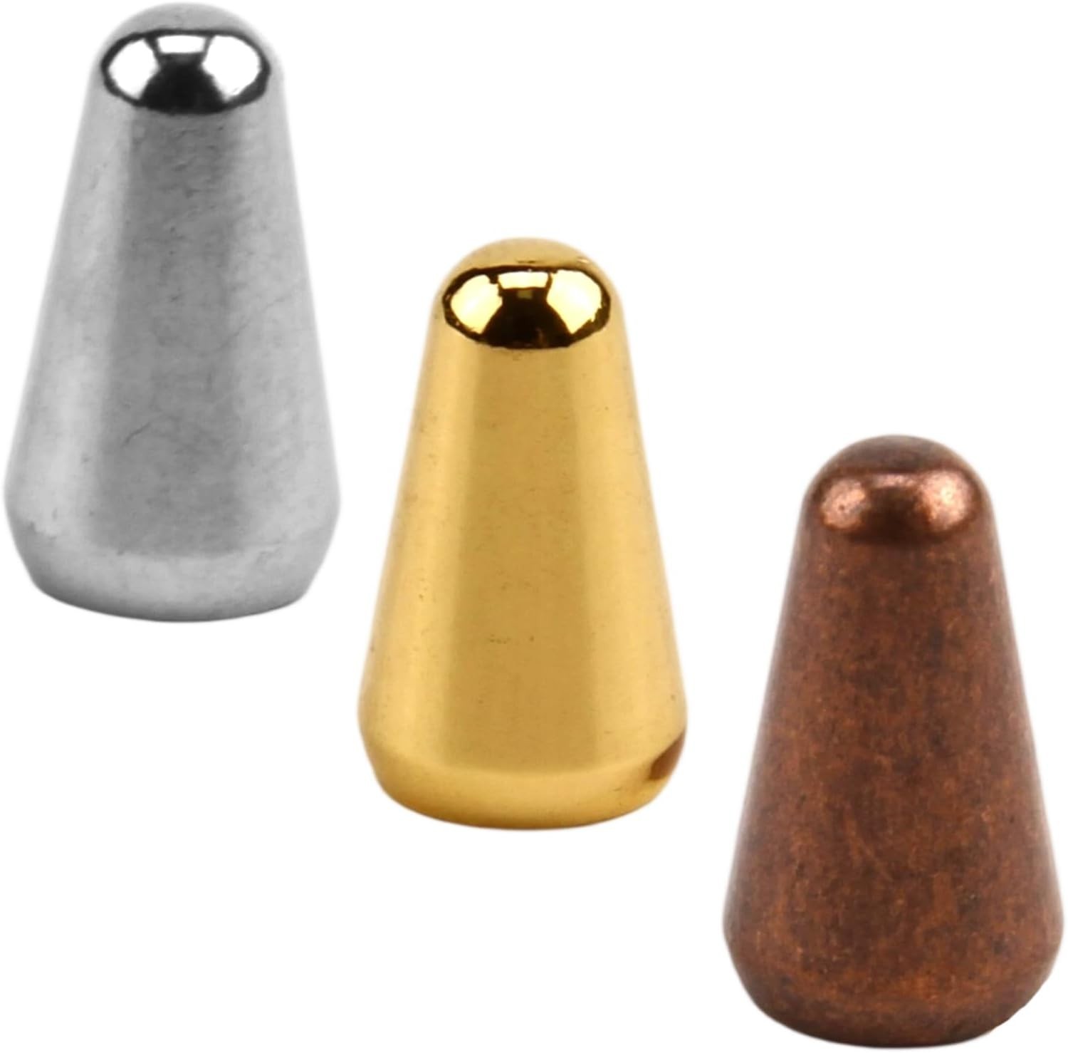 3-Pack Colorful Electric Guitar Knobs Caps for Fender Strat/Telecaster, Chrom…