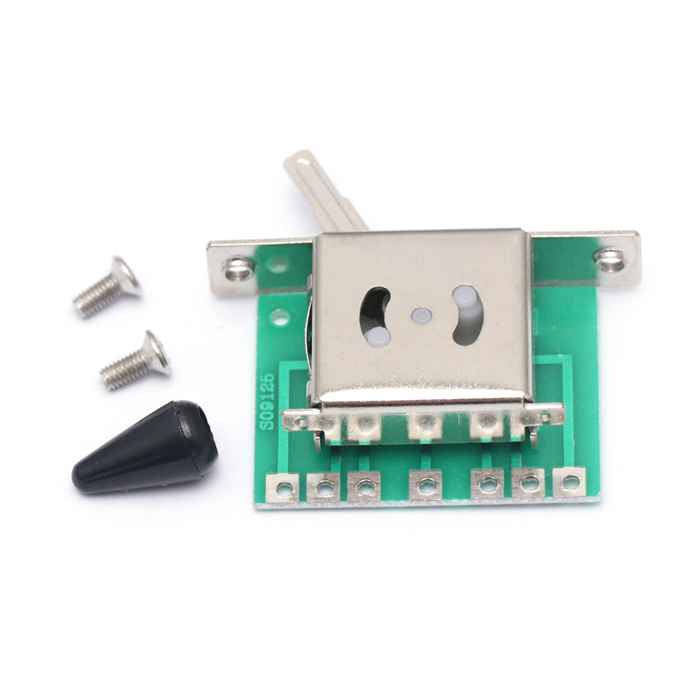 Guitar Pickup Selector Switch Toggle Switch 5 Way with Black Knob for Strat Tele