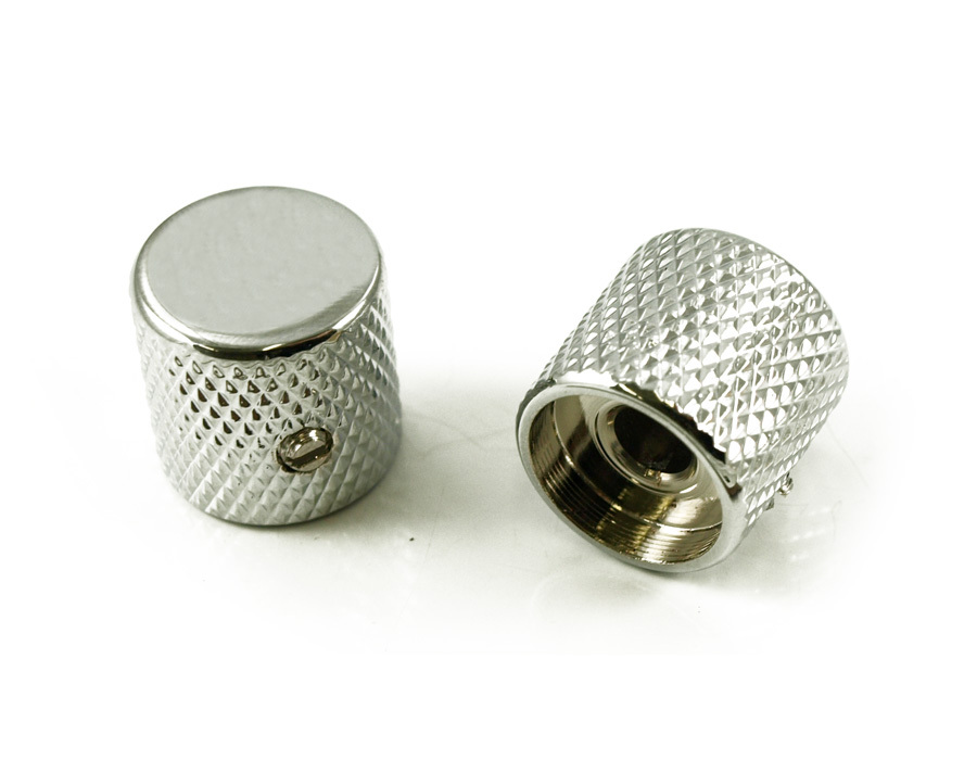 TELE® KNOB ALUMINUM – CHROME PLATE – 1/4 IN. HOLE SET OF 2 TELECASTER