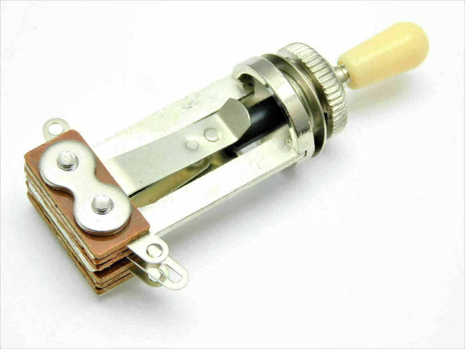 3 way Toggle Switch – Nickle Long Frame – for Les Paul® -Cream Switch Tip
