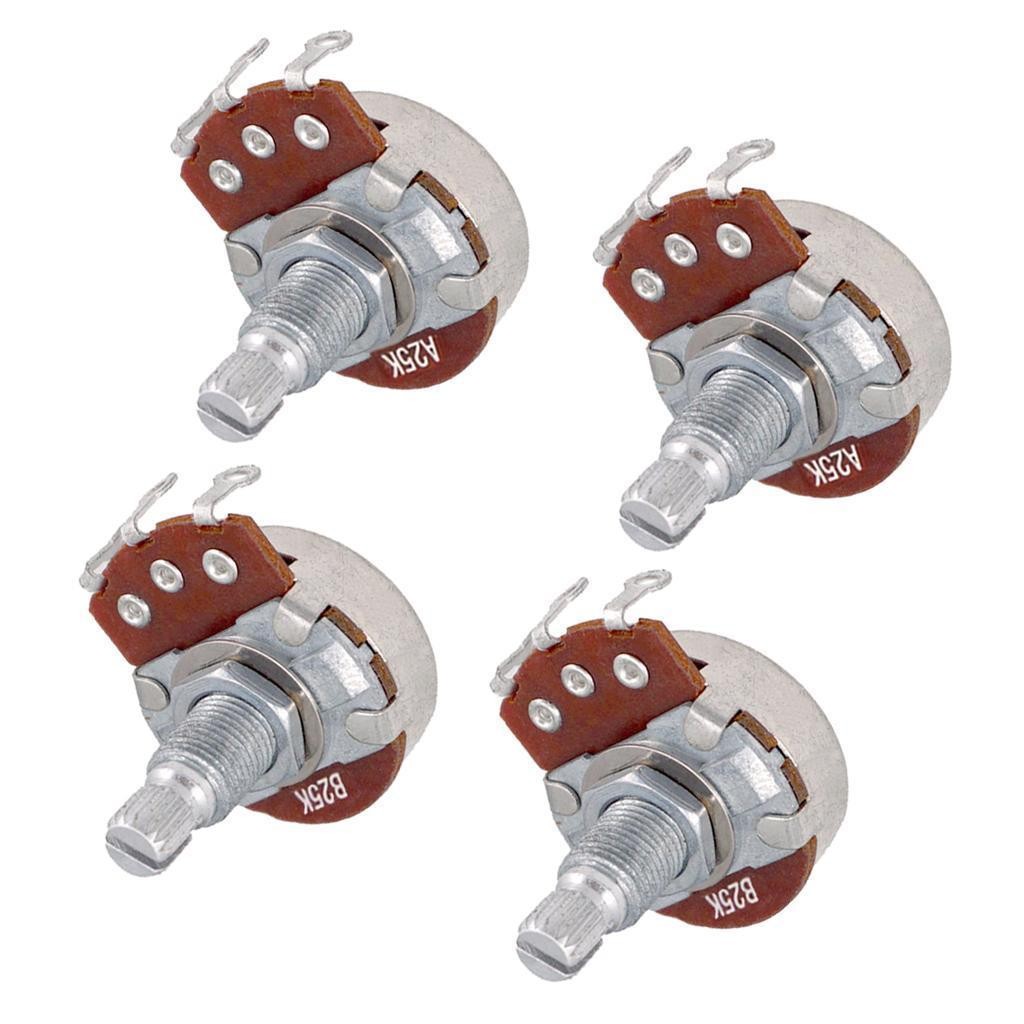 A25K AUDIO CONTROL 18mm POTENTIOMETER POT FOR GUITAR OR BASS