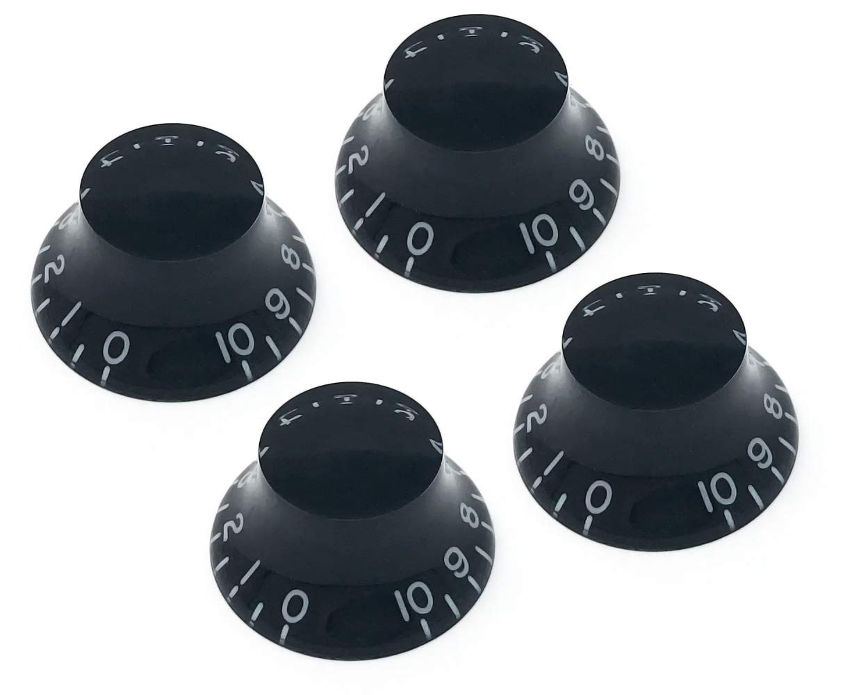 Black Top Hat Bell Knobs Left Hand (Lefty) Compatible with Gibson Les Paul El…