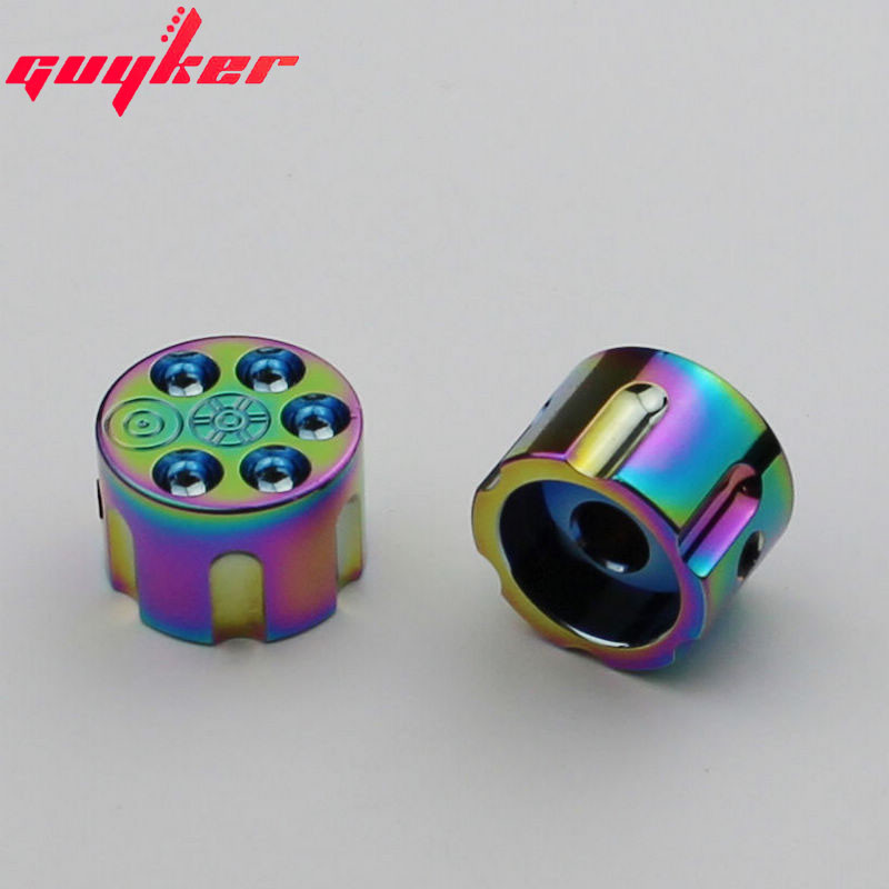 2 Pcs Metal Pure copper Chameleon Rainbow potentiometer knob Inner Diameter 6MM