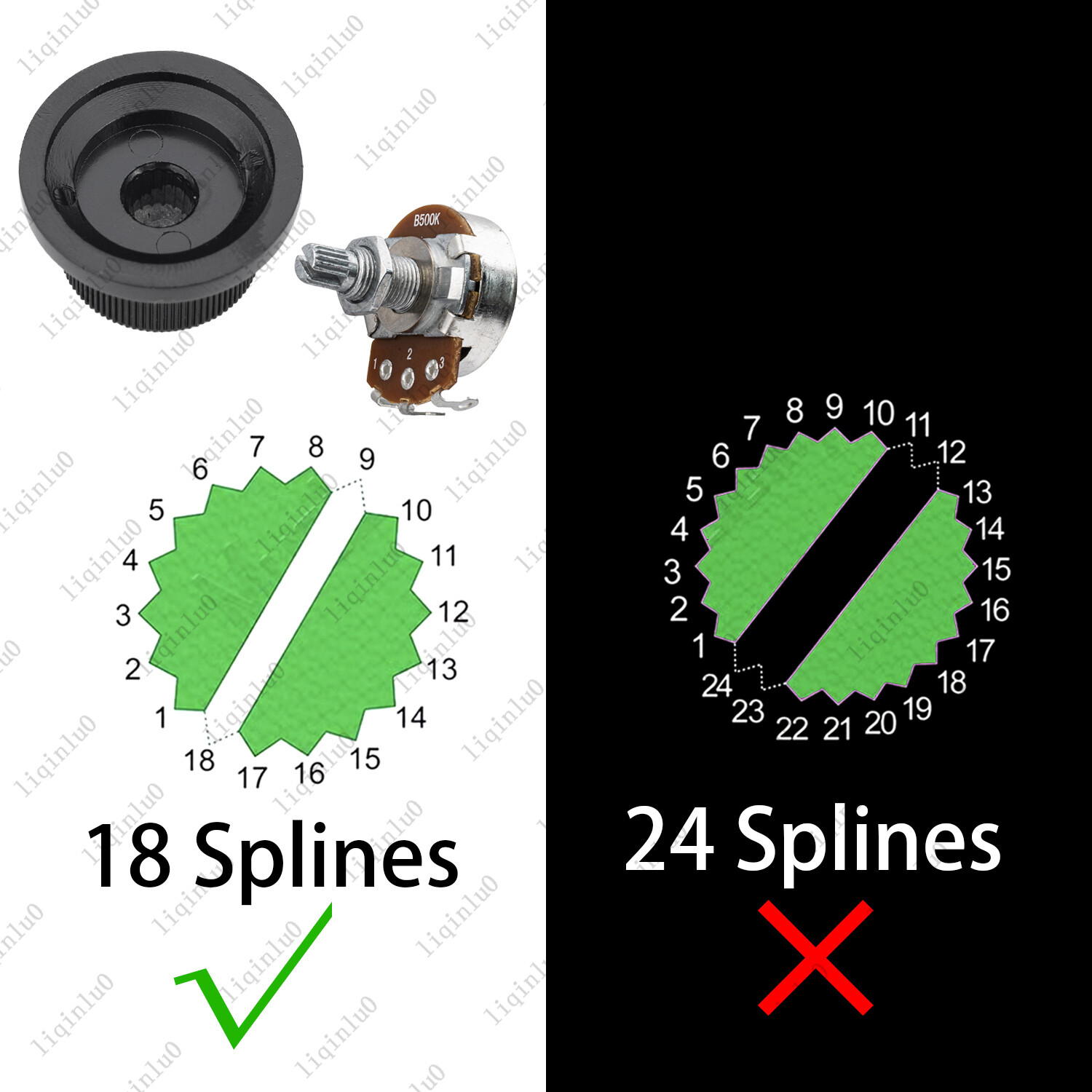 1/2/3/4Pcs Metal Guitar Volume Tone Control Knobs For Fender SQ Stratocaster