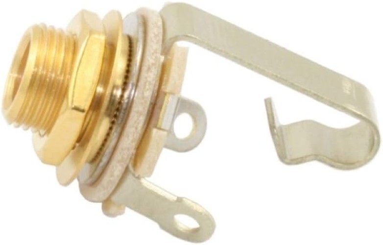 Versatile 11 Gold 1/4-Inch Electric Guitar Input Jack for Pro Sound Setup