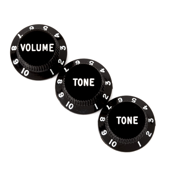 GENUINE FENDER BLACK KNOBS FOR STRATOCASTER – 0991365000