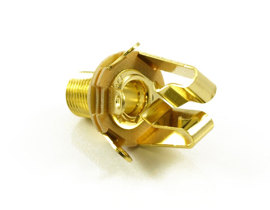 Genuine Switchcraft Jack 1/4 Extra Long Gold Stereo