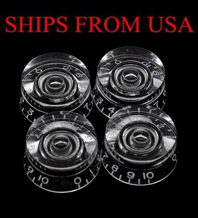 Guitar Speed Dial Knob 24 Fine Spline Control Knob for Gibson LP Clear