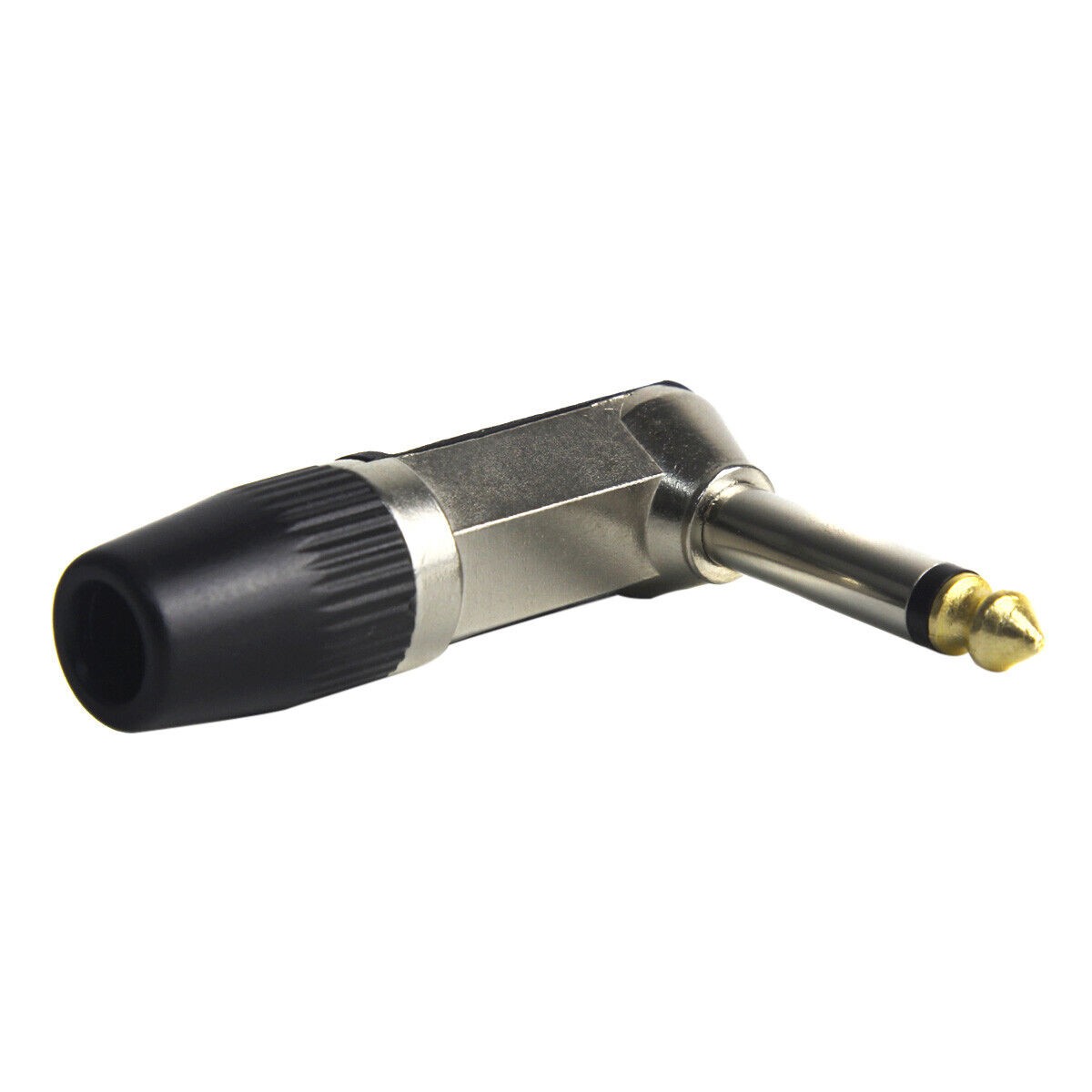 6.35mm 1/4″ Jack Mono Male Plugs Guitar Cable L Shape Right Angle Connectors n