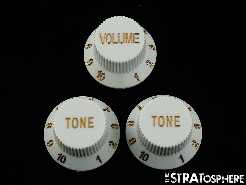 Fender Squier Sonic Series Strat GUITAR KNOBS, 1 Volume 2 Tone, Parts.