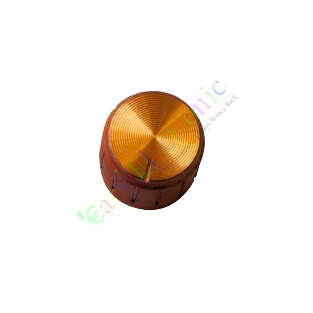 100pc 15mm Pedal Top skirted Gold knob Guitar tube Amp JAZZ BASS audio DIY parts