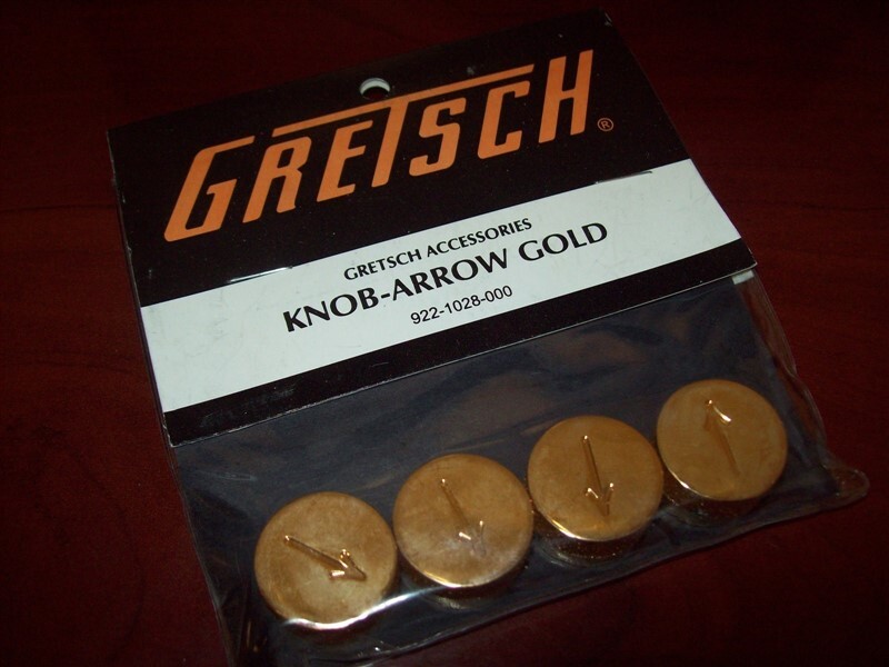 NEW – Genuine Gretsch Knobs (4), Arrow – GOLD, 922-1028-000