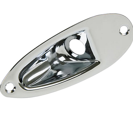 New Genuine Fender Stratocaster Jack Plate – Chrome