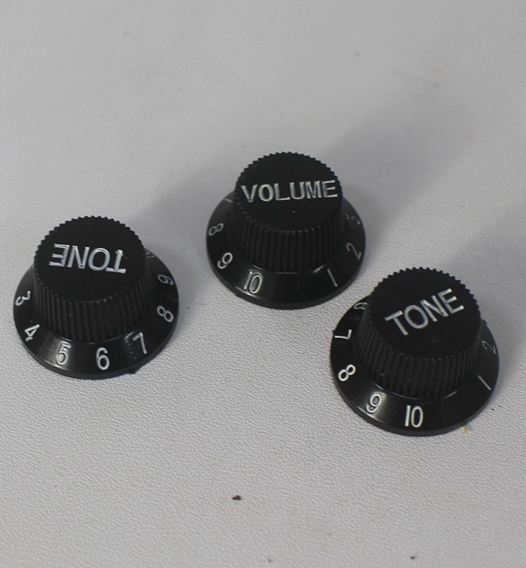Aged Black Knobs Set For Fender Japan Strat
