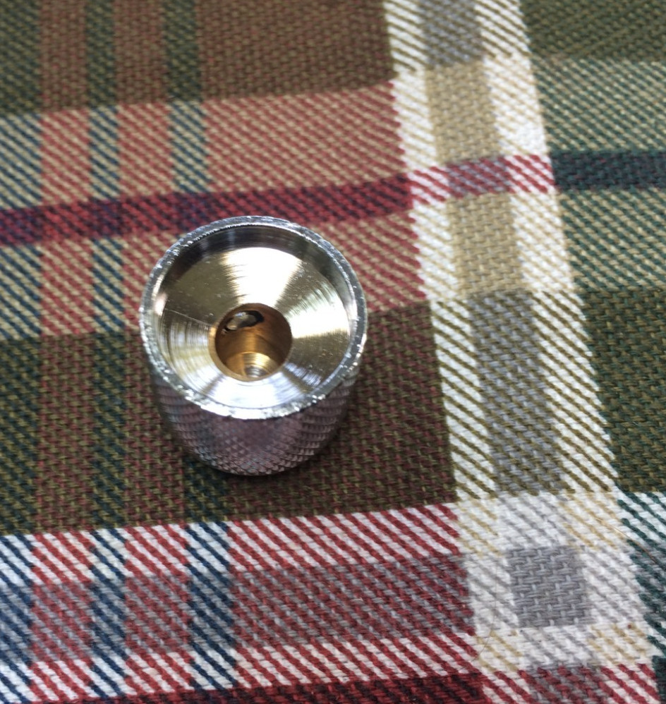 One Chrome Gotoh Japan Dome Knob for Guitar or Bass -Set Screw, Screw On