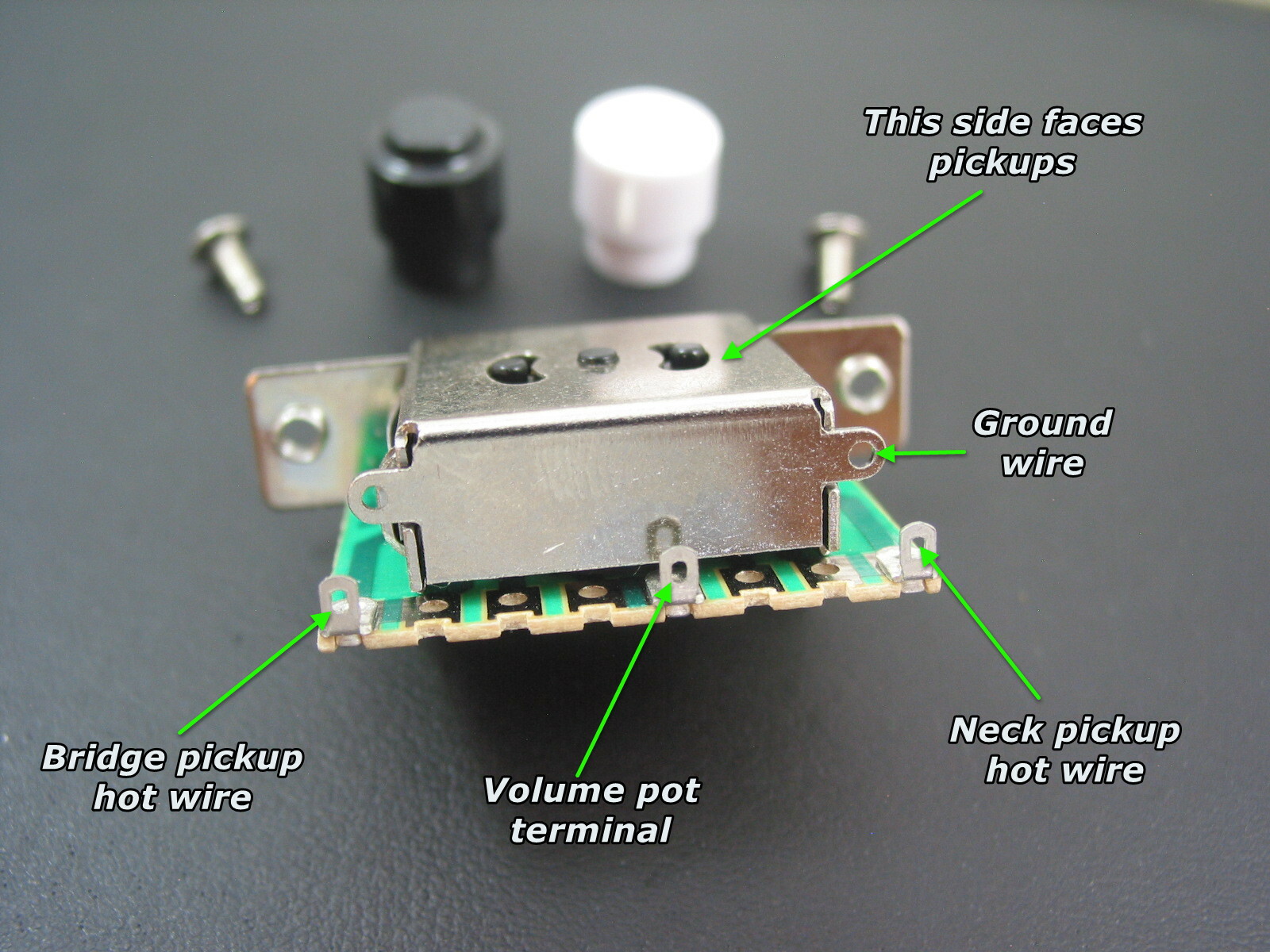 3-Way Selector Toggle Switch for Telecaster, Squier, other Tele Style Guitars