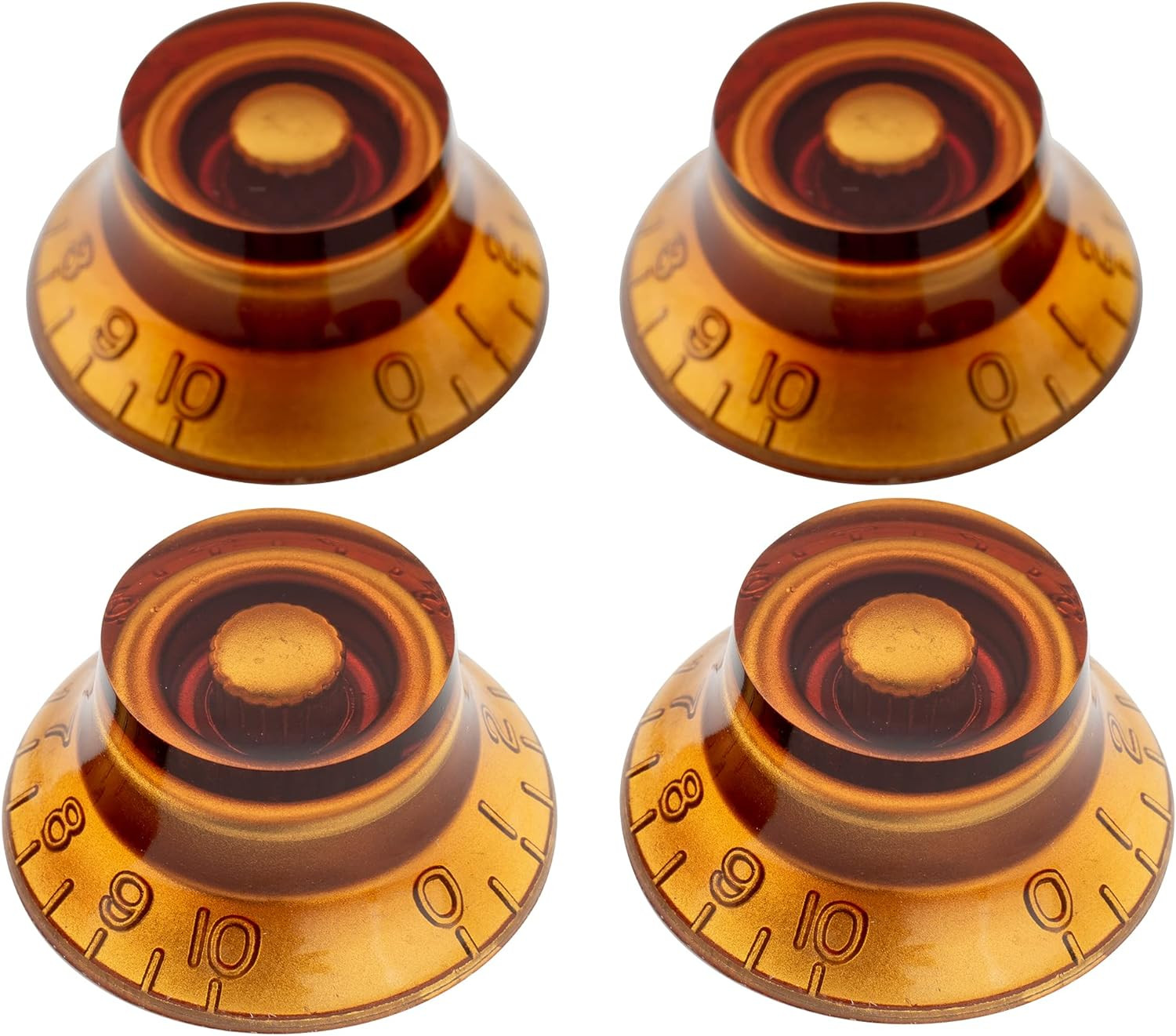 4 Piece Amber Guitar Volume Tone Knobs Fit Epiphone LP SG Les Paul DOT ES