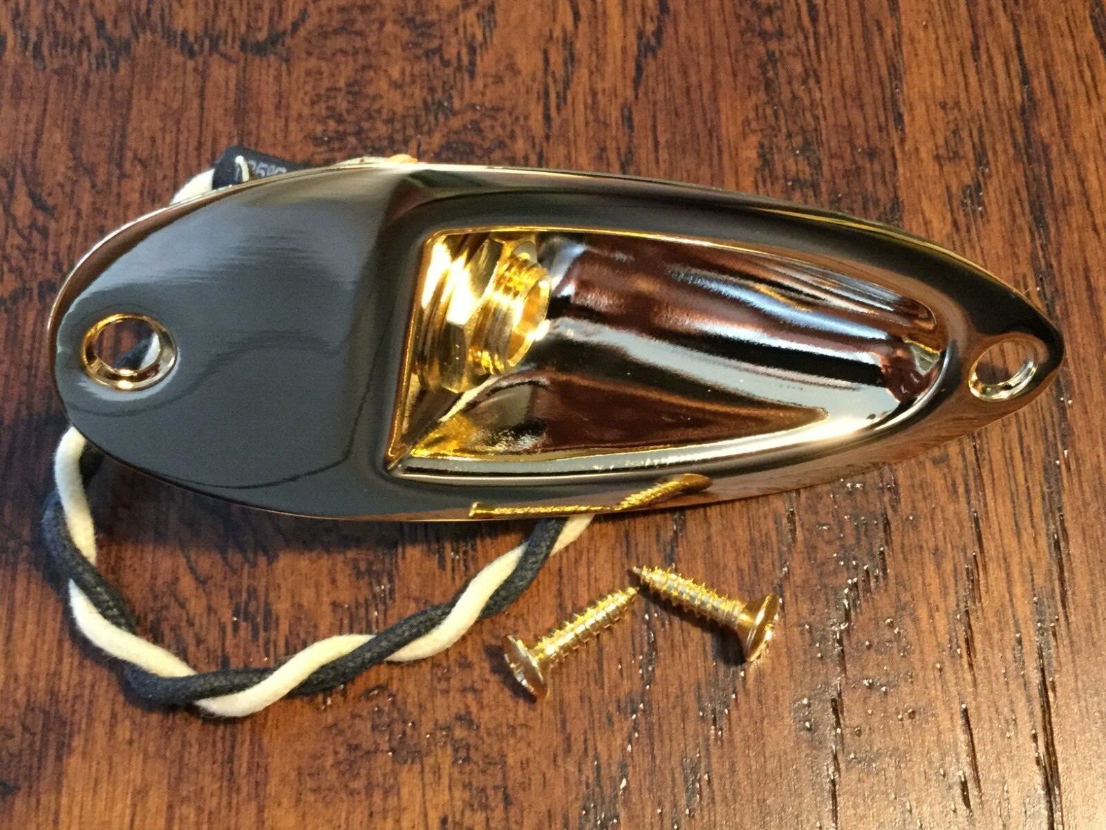 GOLD / Pre-Wired / Stratocaster Jack Boat Plate / GOLD PureTone Jack / Upgrade