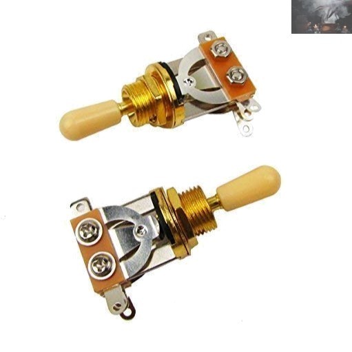 3-Way Toggle Switch for Epiphone Les Paul – Gold with Cream Tip, 2-Pack