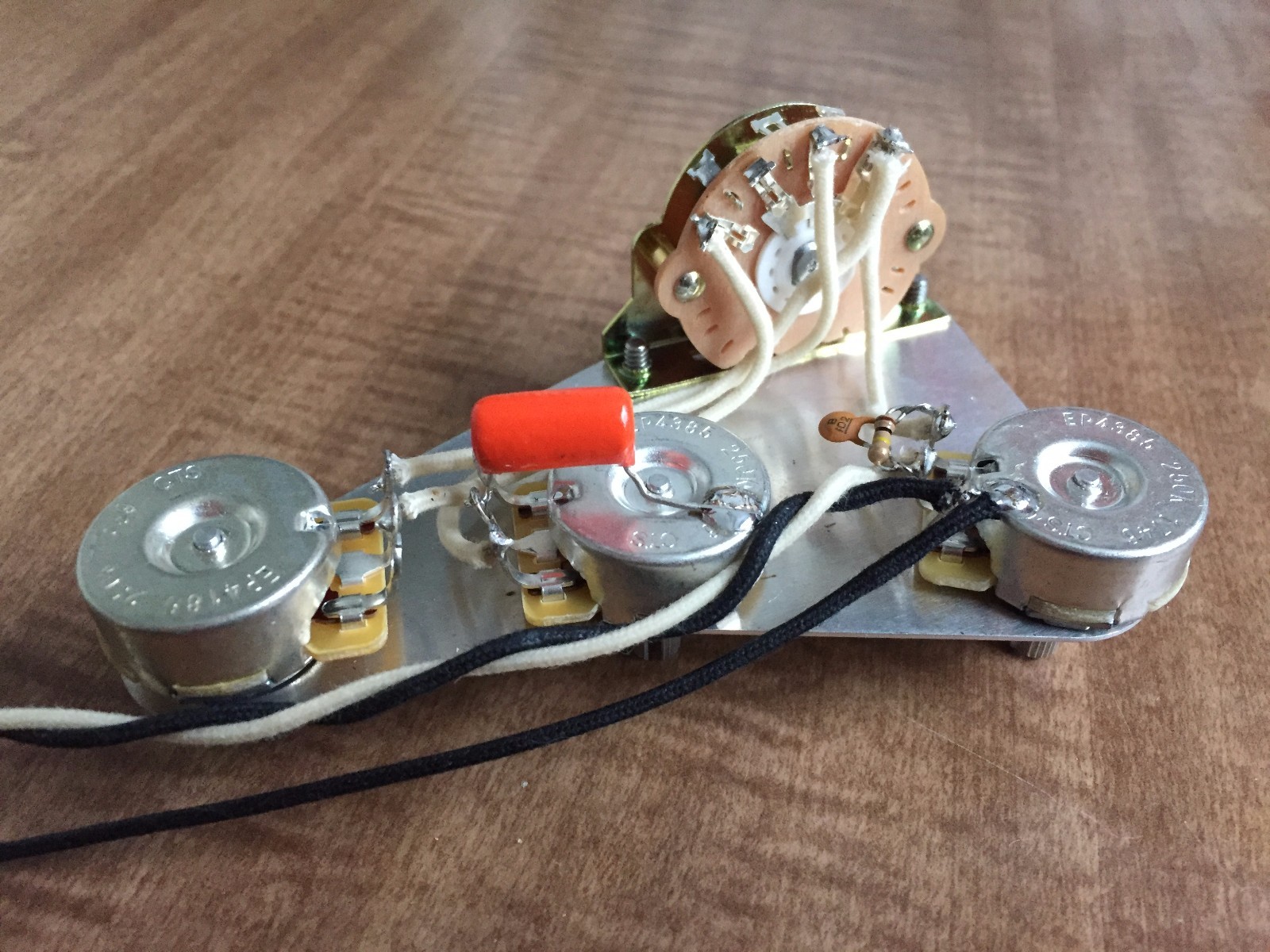 Fender Stratocaster 7 Way Blender and Treble Bleed Wiring Harness CTS 250k .022